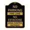 Signmission No Parking Fire Lane No Estacione Zona Contra Incendio, Black & Gold Alum, 18" x 24", BG-1824-23633 A-DES-BG-1824-23633 - alternate 1